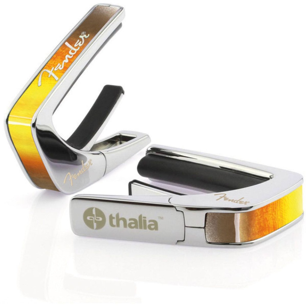 Thalia Capos Fender Capo - Sunburst - White Spaghetti Logo
