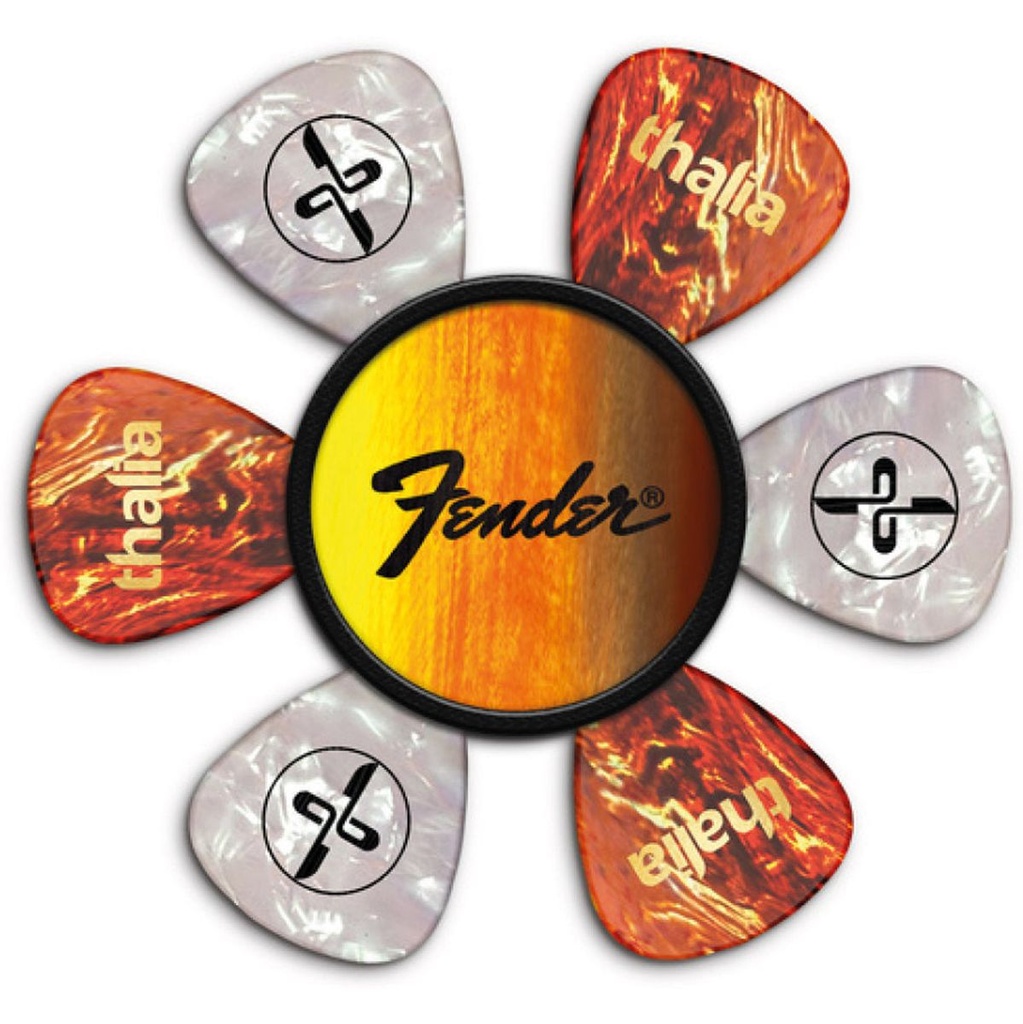 Thalia Capos Fender Pick Puck - Sunburst - Black Perine Logo
