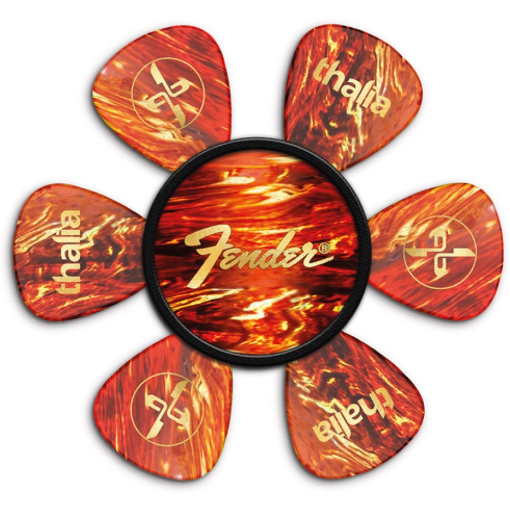 Thalia Capos Fender Pick Puck - Tortoise - Perine Logo