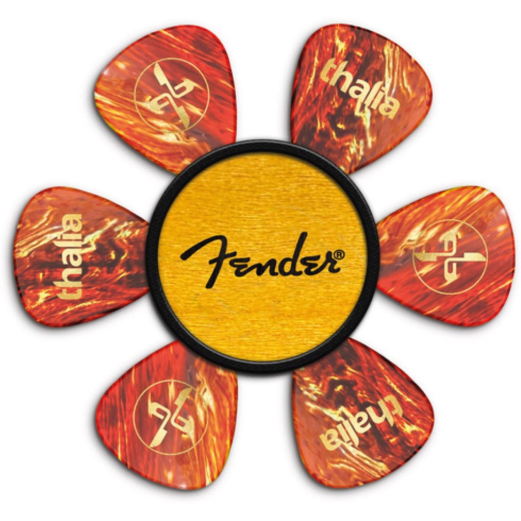 Thalia Capos Fender Pick Puck - Maple - Black Spaghetti Logo