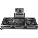 UDG Ultimate Flight Case Set CDJ 2000/900 Nexus II Slv Plus Laptop Shelf+Wheels