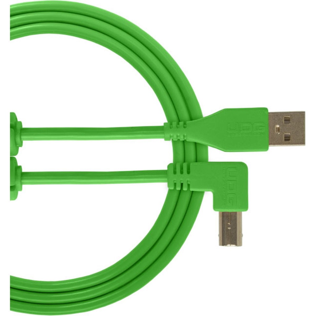 UDG Ultimate Audio Cable USB 2.0 A-B Green Angled 1m