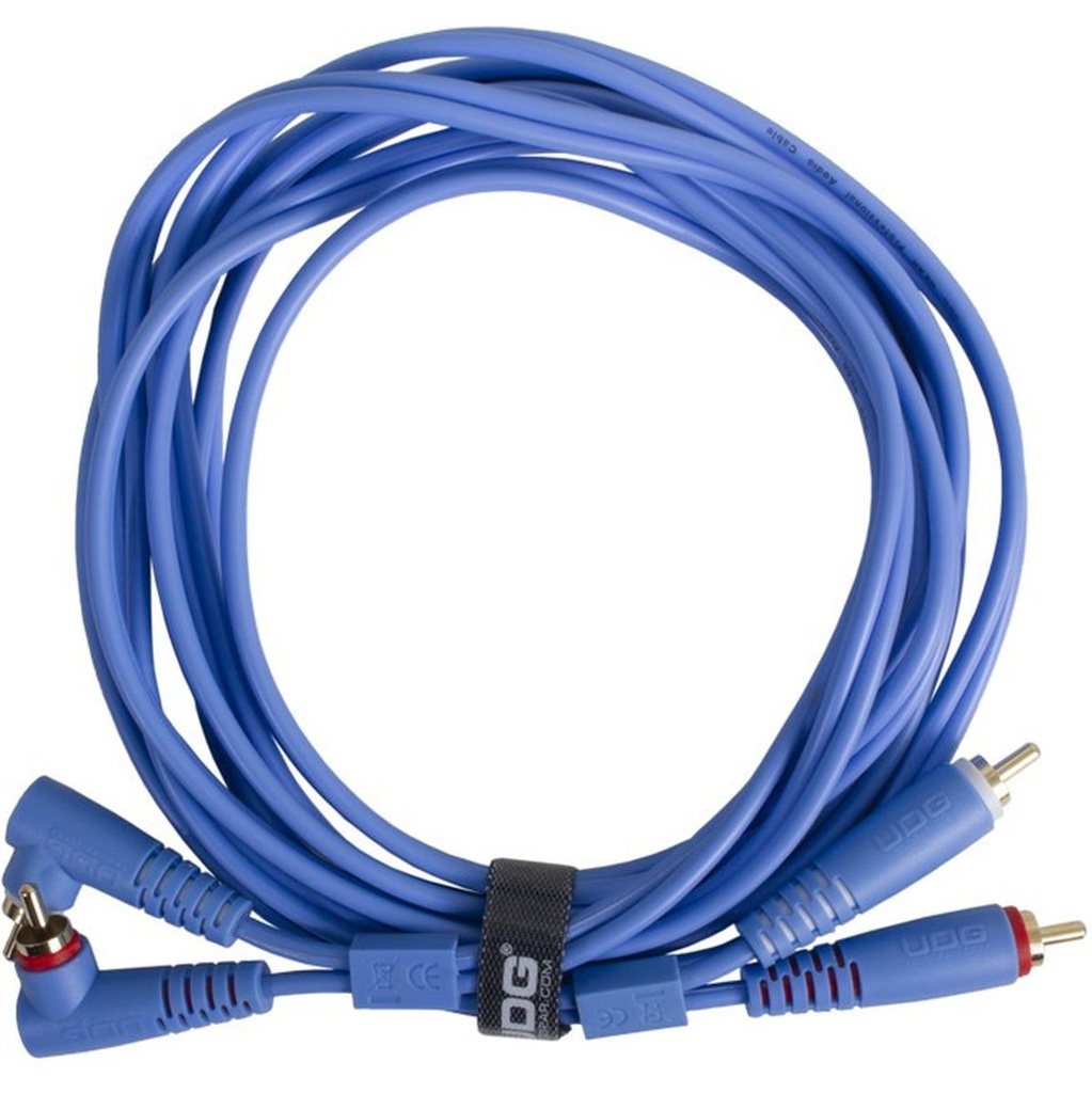 UDG Ultimate Audio Cable Set RCA Straight-RCA Angled Blue 3m