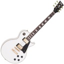Vintage V100 Guitar-Gold HW Arctic White