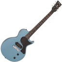 Vintage V120 Electric Guitar-Single Cut - Gun Hill Blue