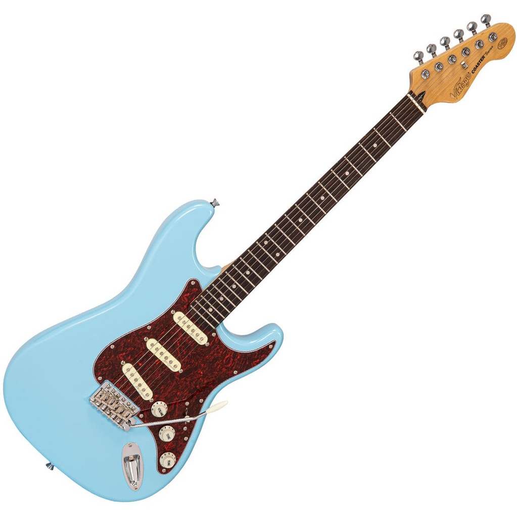 Vintage V60 Coaster Series Electric Guitar - Laguna Blue