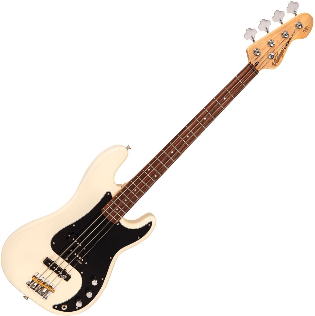 Vintage Bass PJ Guitar - Vintage White