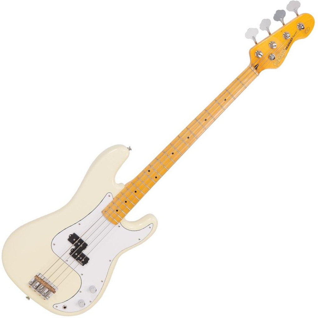 Vintage V4 Bass-Maple Neck-Vintage White