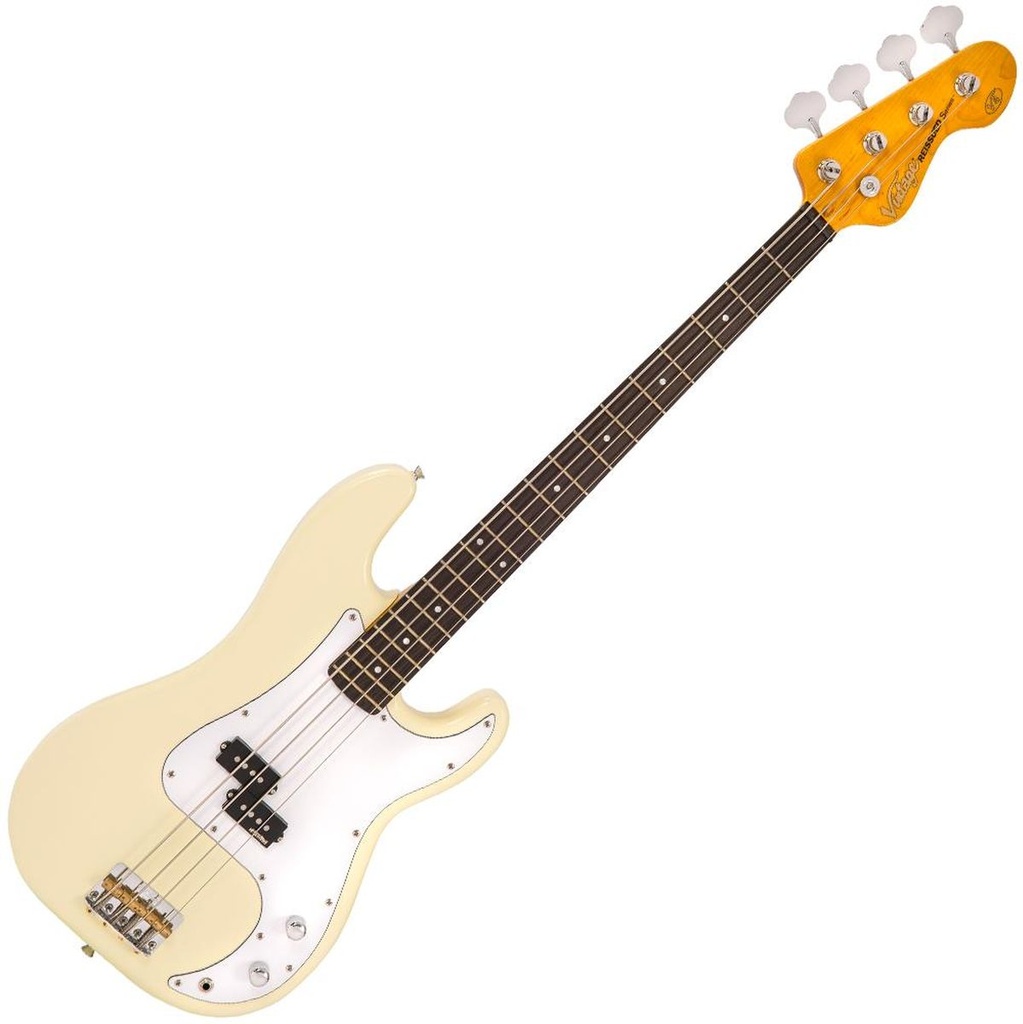 Vintage V4 Bass-Vintage White