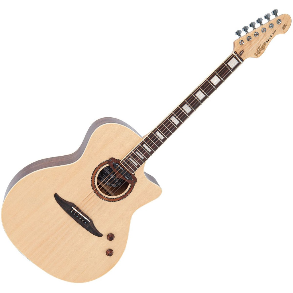 Vintage Revo Elektra Acoustic - Natural Spruce