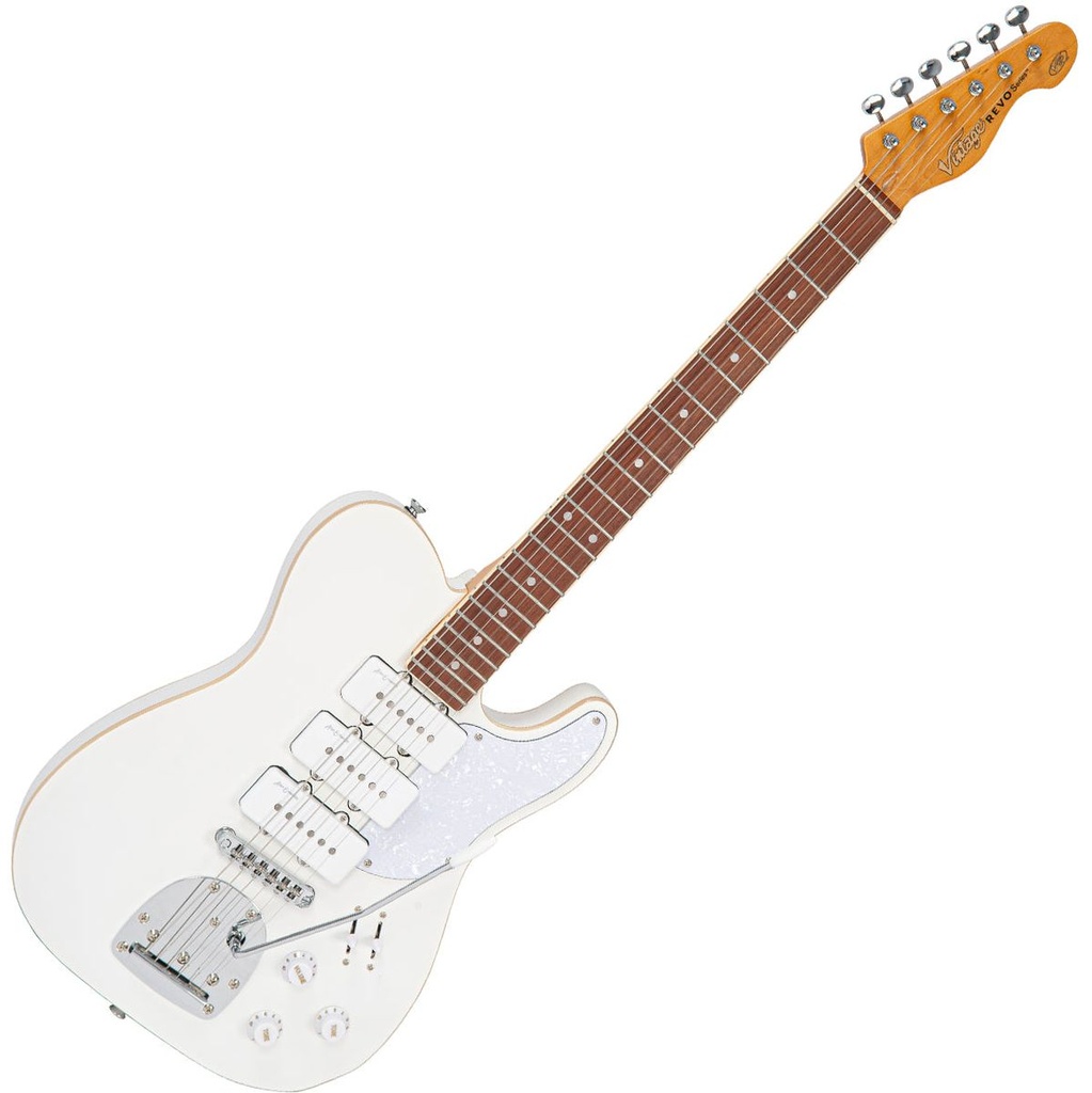 Vintage Revo Series Trio Guitar - Arctic White