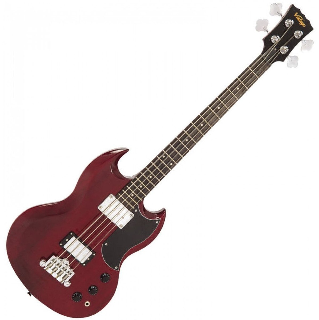 Vintage VS4 Bass-Cherry Red