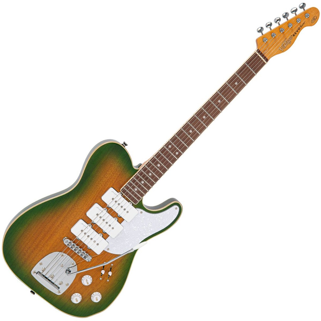 Vintage Revo Series Trio Guitar - Greenyellow Burst
