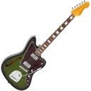 Vintage Revo Series Surfmaster Thinline Twin Guitar - Greenburst