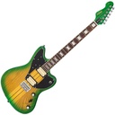Vintage Revo Series Integra Guitar - Greenyellow Burst
