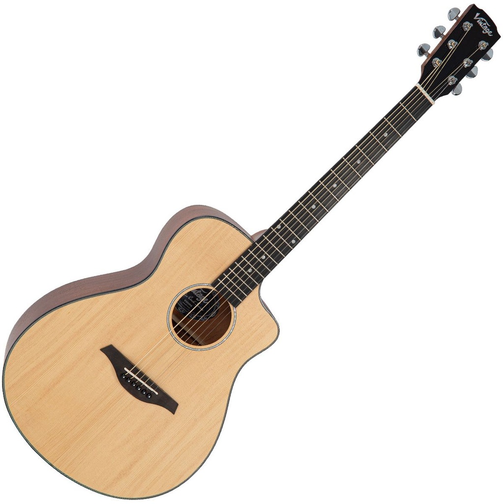 Vintage Pacific Coast Series Acoustic Guitar - Natural Spruce
