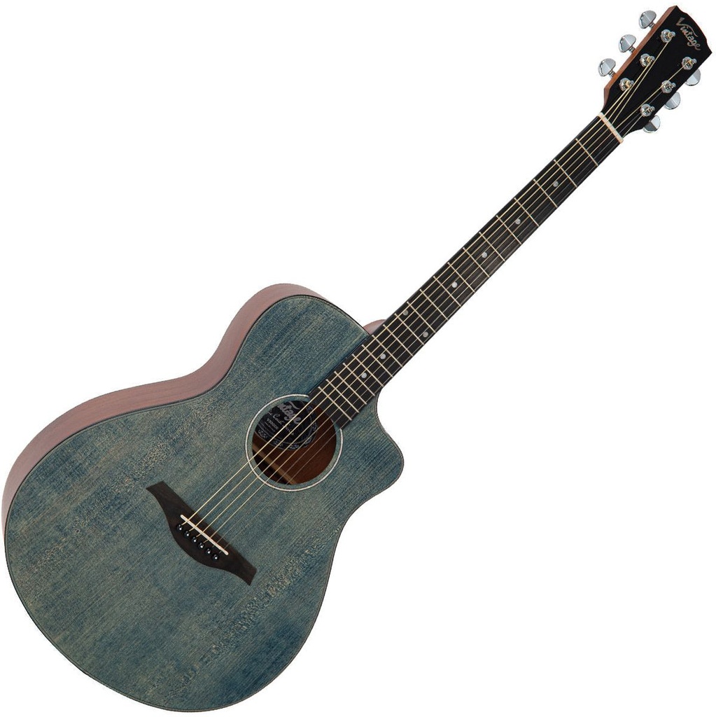 Vintage Pacific Coast Series Acoustic Guitar - Denim Blue