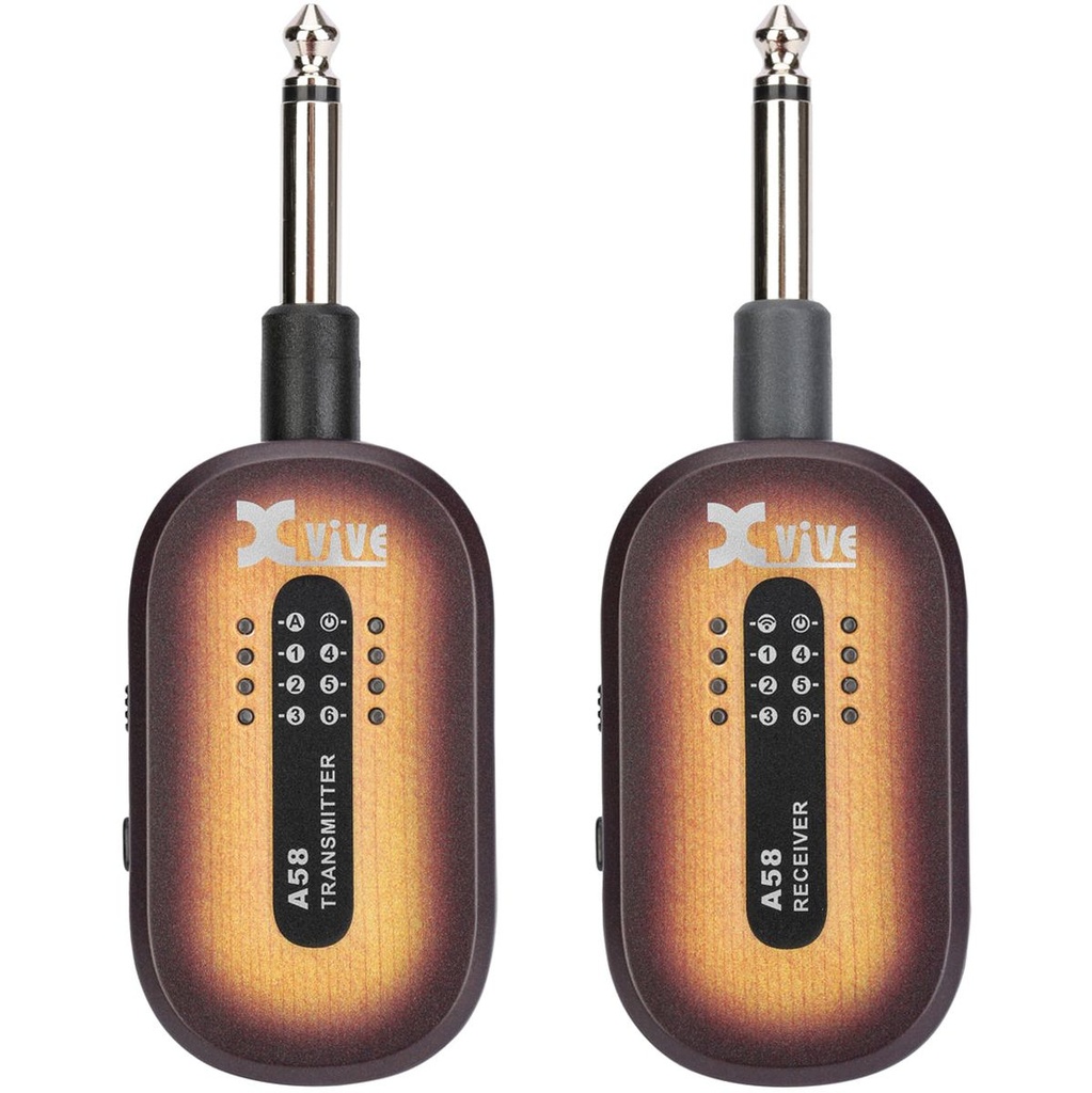 Xvive A58 - 5.8GHz Wireless Guitar System Wcase - Vintage Sunburst
