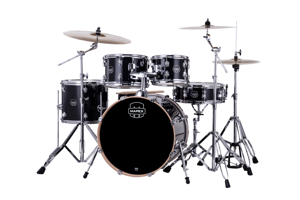 MAPEX Venus, Fusion, Black Galaxy Sparkle #VH,incl ZILDJIAN bekken