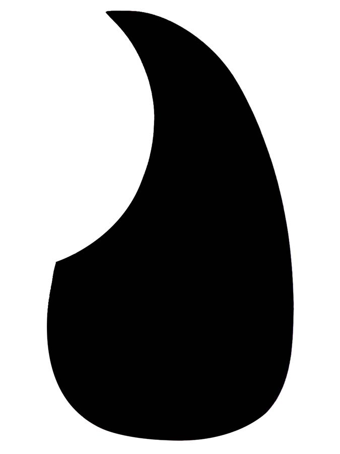 Martin 13PGBO Self-Adhesive Pickguard Black Oversized