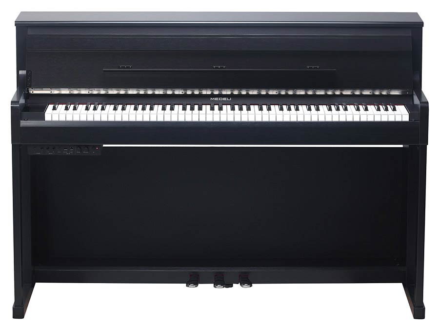 Medeli UP605 BK met houten klavier