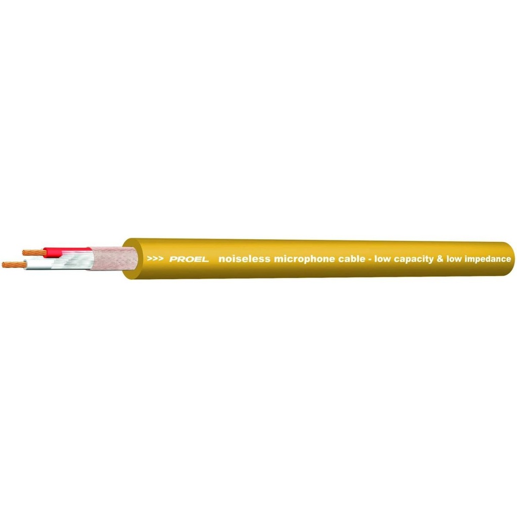 Proel HPC210 Balanced Microphone Cable In Reel Yellow