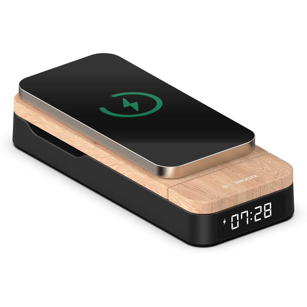 Thomson Dual Alarm Clock w/ Wireless Charger