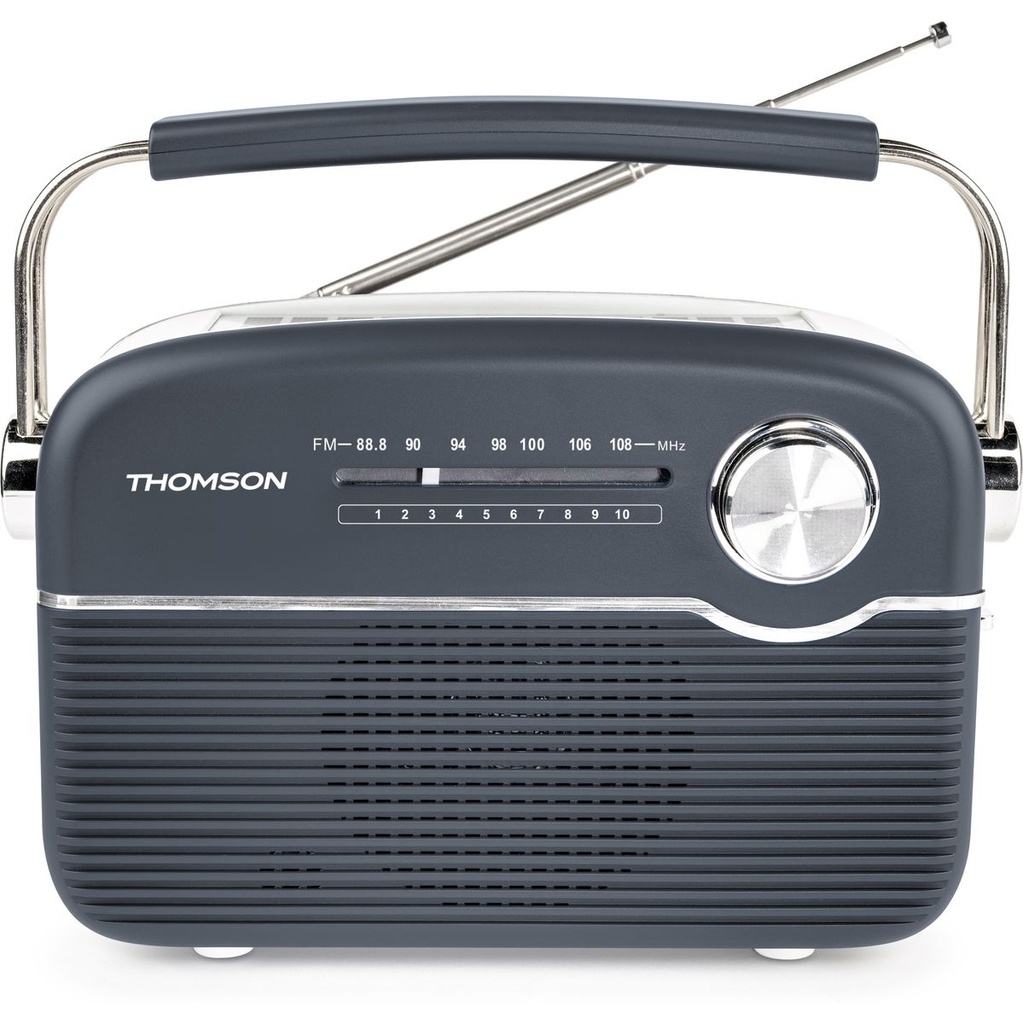 Thomson Retro Bluetooth Radio w/ Solar Charging - Grey