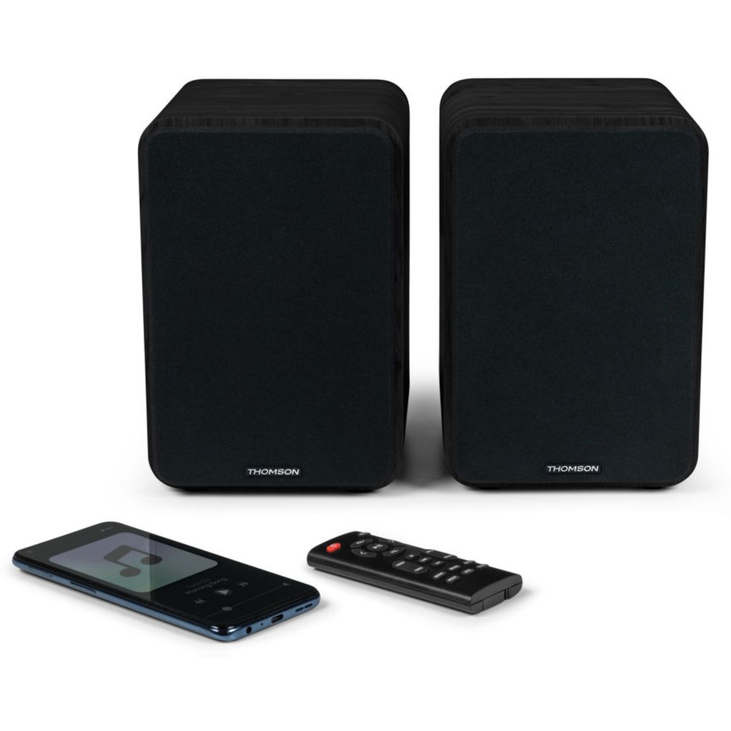 Thomson WS600DUO Bookshelf Speaker Set - Black