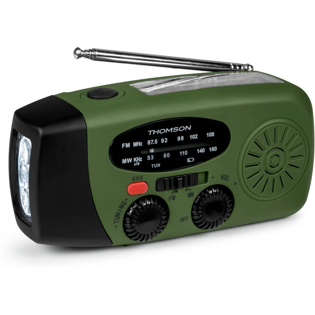 Thomson Emergency Hand Crank Radio - Green