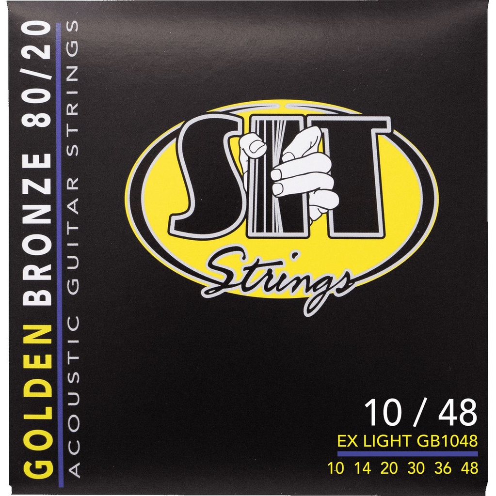 S.I.T. Strings GB1048 GB1048 Extra Light Golden Bronze 80/20 Acoustic