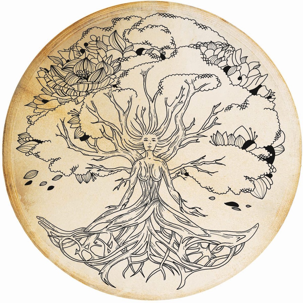 Terre Shaman Drum Lady Of The Wood Goat 40cm