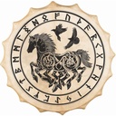 Terre Shaman Drum Siberian Sleipnir Runes Goat 58cm