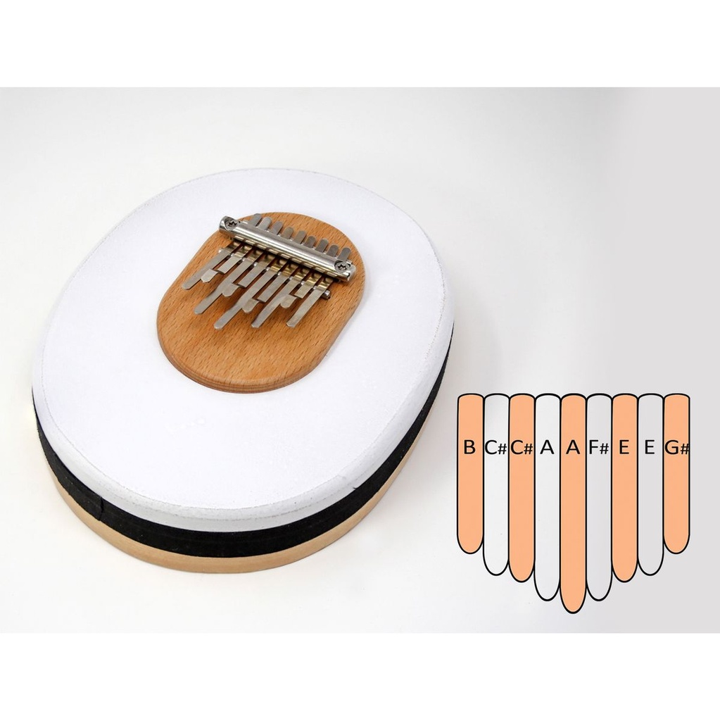 Terre Kalimba Skin-white 9 A Major