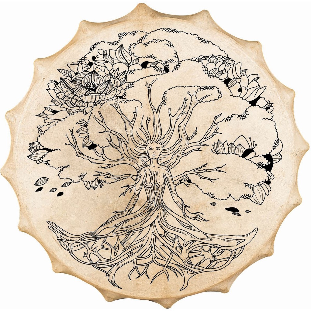 Terre Shaman Drum Siberian Lady Of The Wood Goat 58cm