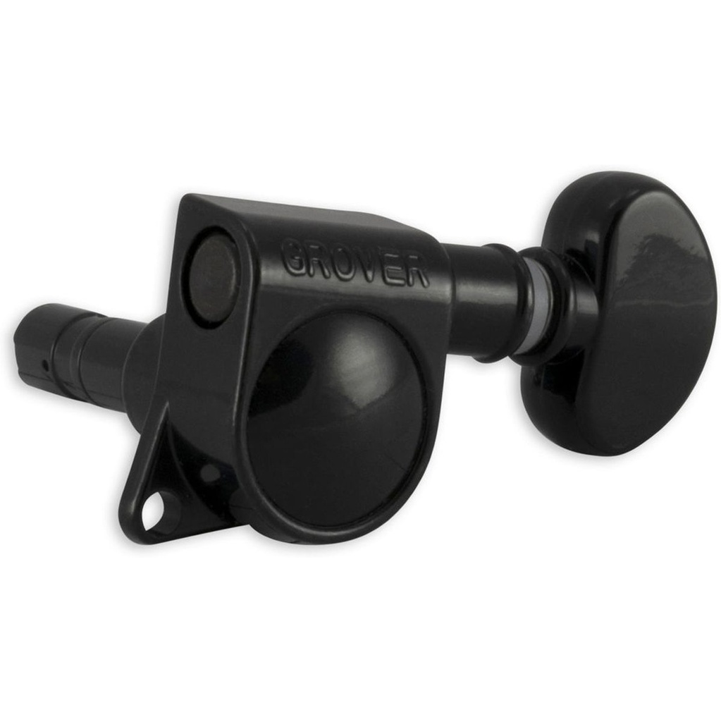 Grover 6 In Line Mini Locking Mheads Black Chrome