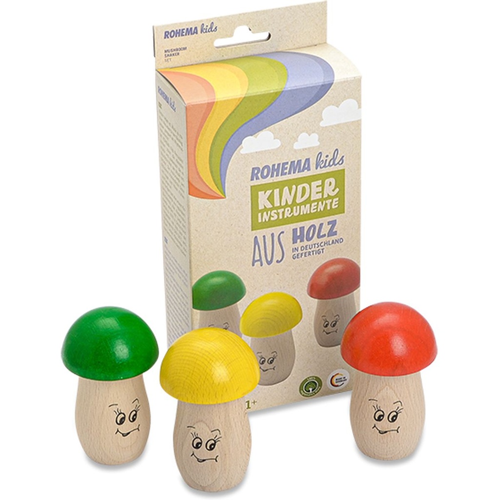 Rohema Mushroom Shaker 3er Set Red Yellow Green