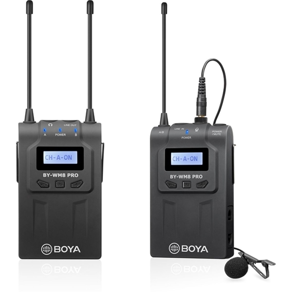 Boya BY-WM8 Pro K1-DE Uhf Wireless Micophone Kit 1TX + 1RX