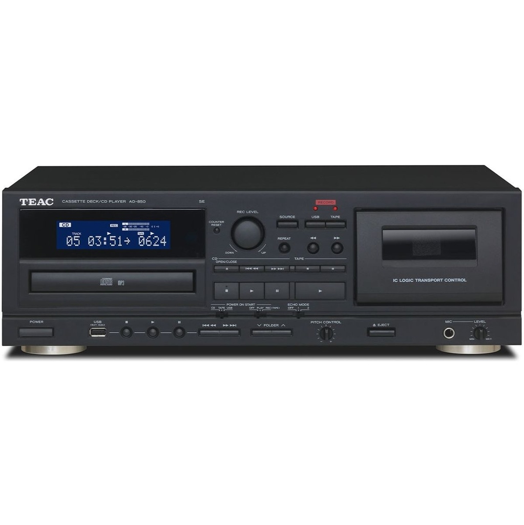 TEAC AD-850-SE CD/Cassette/USB Black