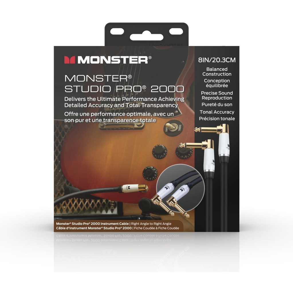 Monster Cable 8 inch Right Angle To Right Angle - Monster Studio