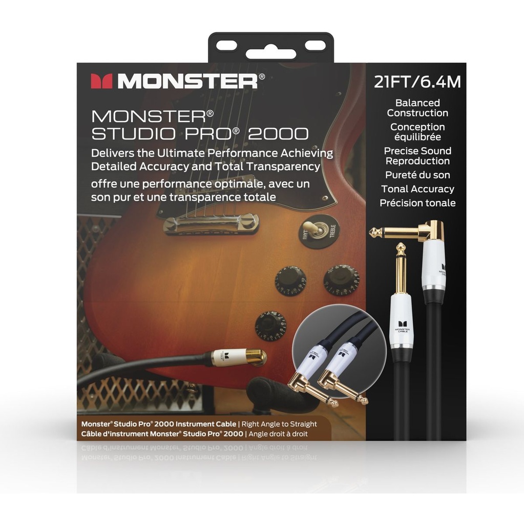 Monster Cable 21 feet Right Angle To Straight - Monster Studio