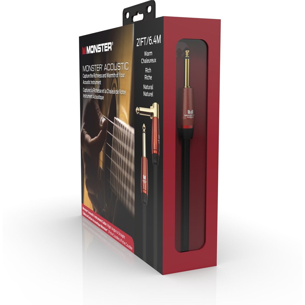 Monster Cable 12 feet Right Angle To Straight - Monster Acoustic