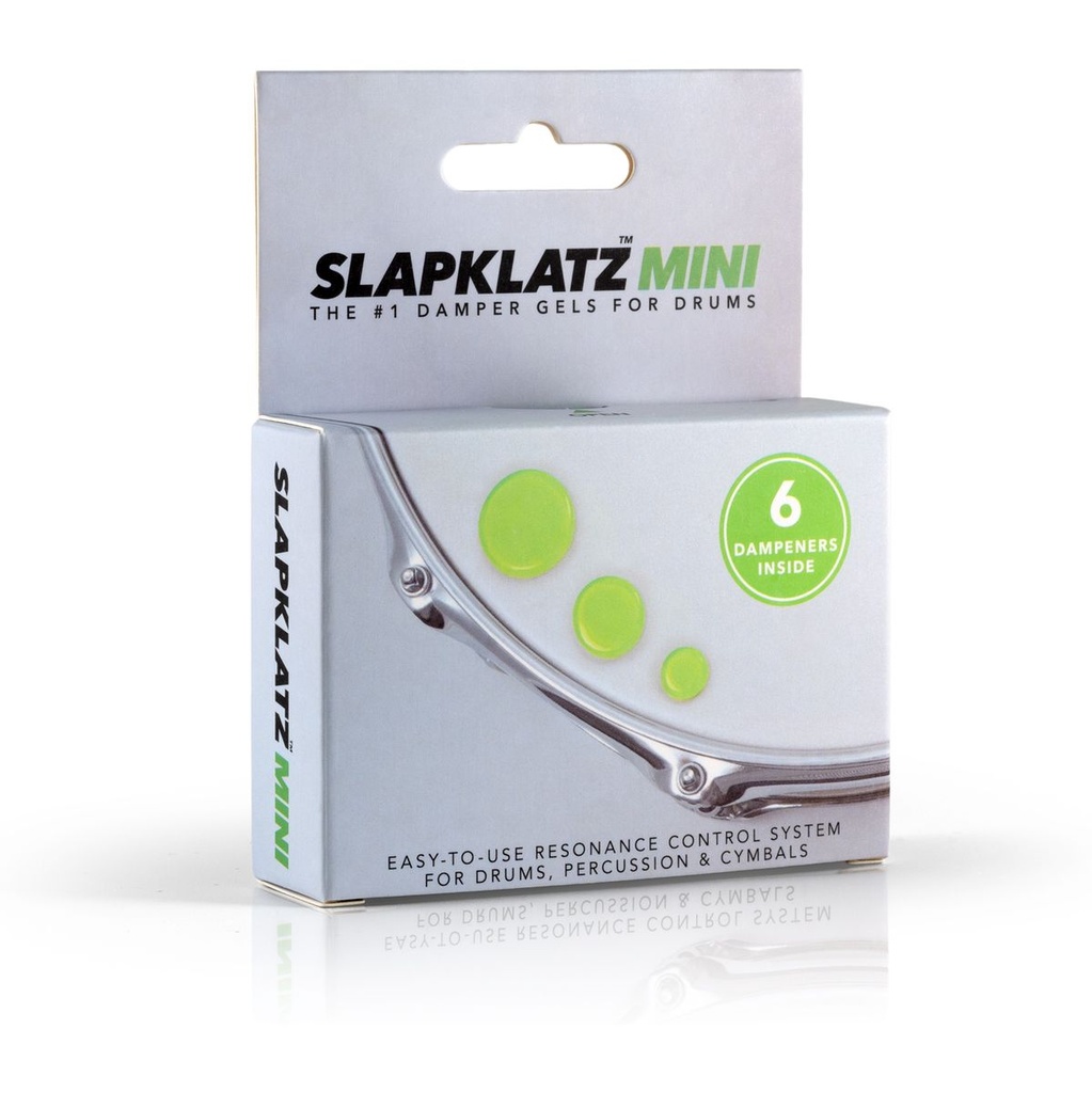 SlapKlatz 6 Mini Gel Pads w/ Case Alien Green