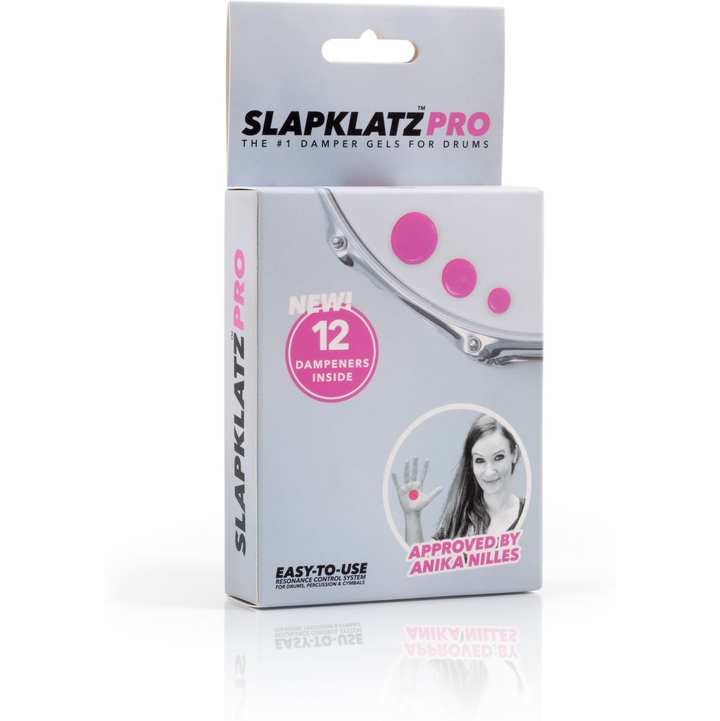 SlapKlatz 12 Pro Gel Pads w/ Pro Case Pink