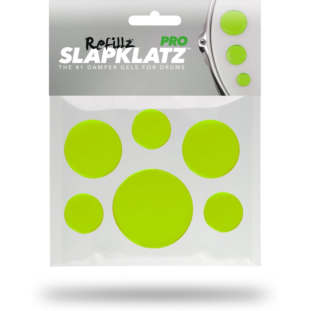 SlapKlatz 12 Pro Refillz Gel Pads Alien Green