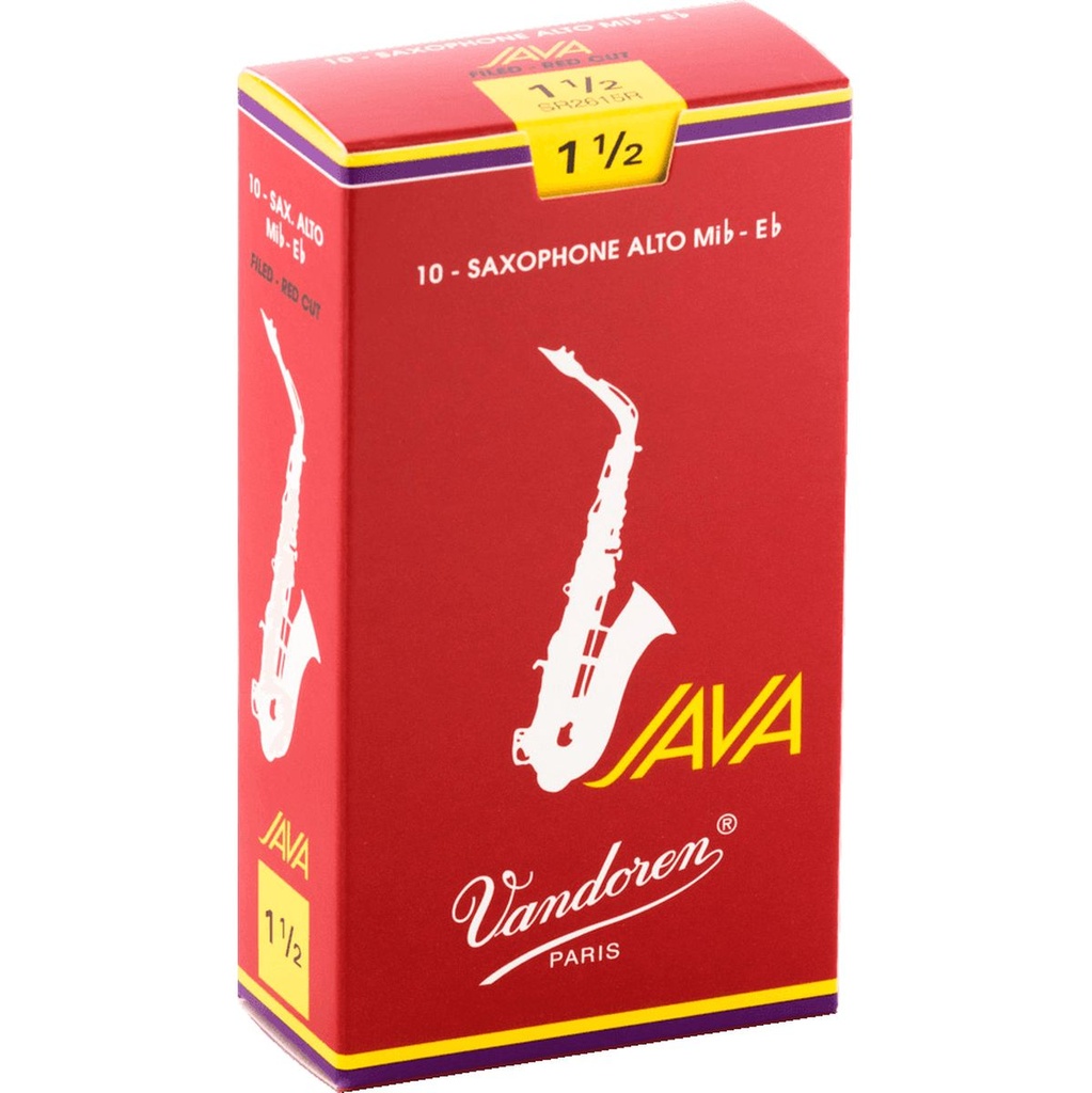Vandoren Reeds SR2615R Alto-Sax Java Red 1.5