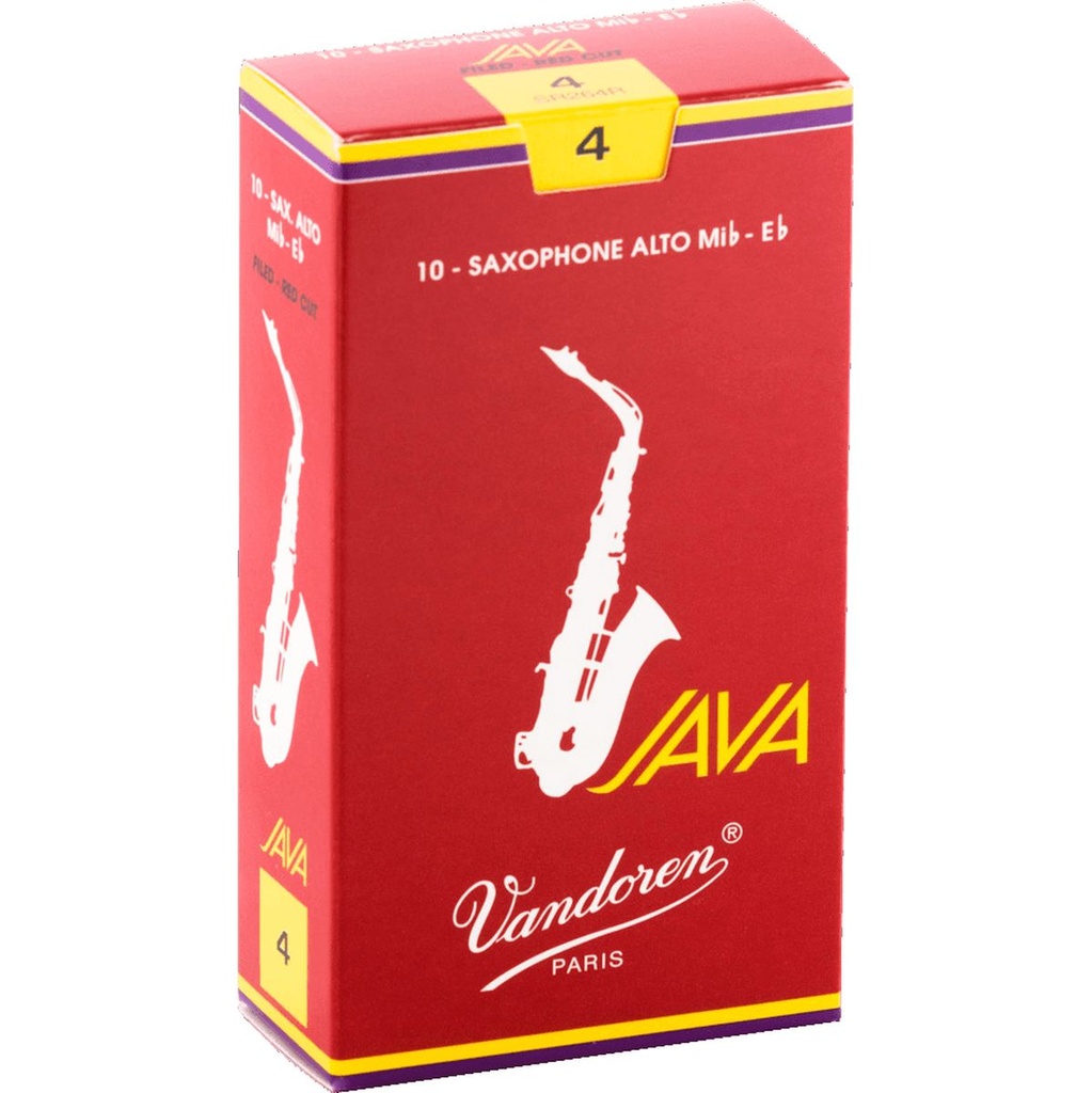 Vandoren Reeds SR264R Alto-Sax Java Red 4