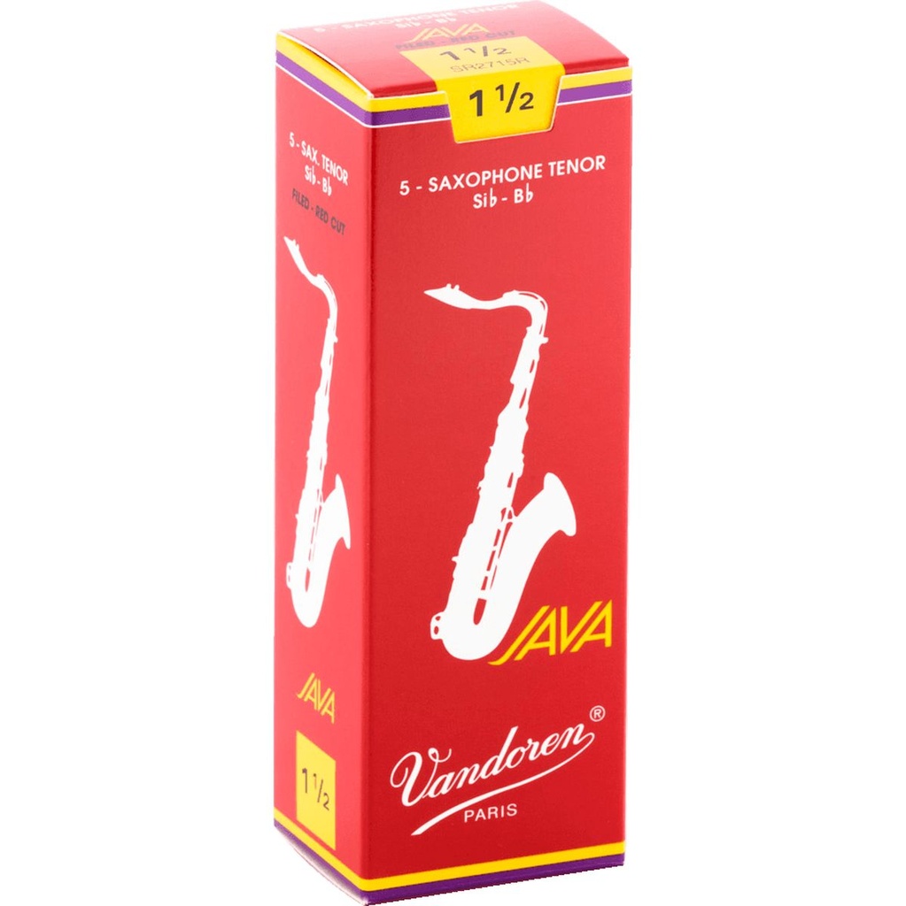 Vandoren Reeds SR2715R Tenor-Sax Java Red 1.5