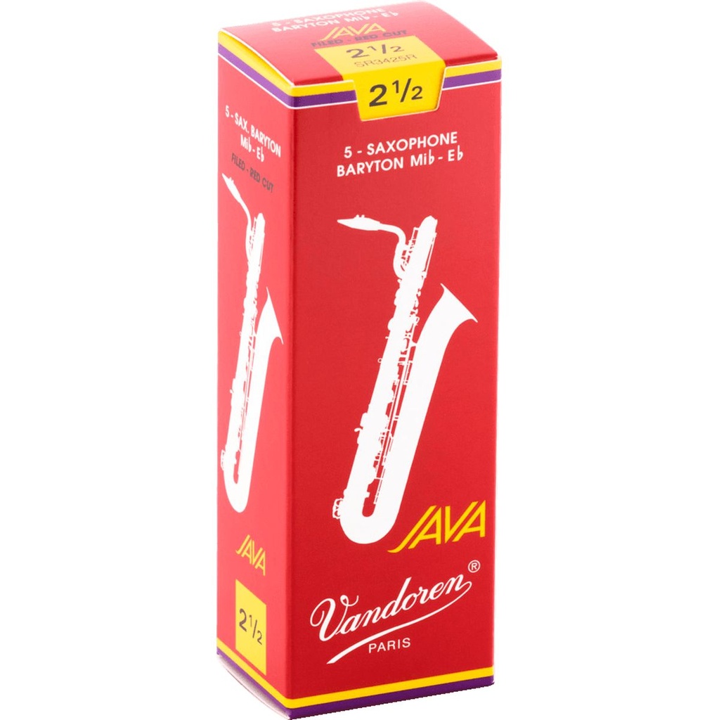 Vandoren Reeds SR3425R Baritone-Sax Java Red 2.5