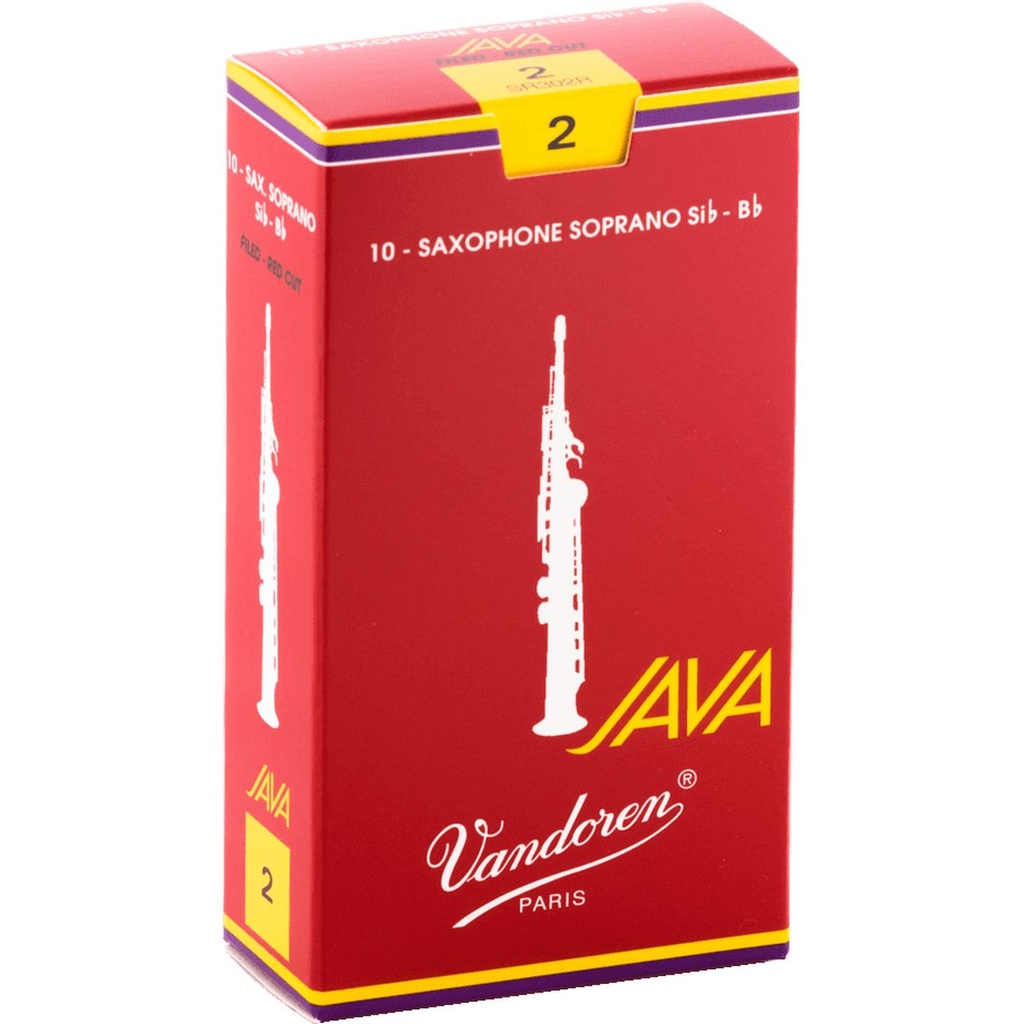 Vandoren Reeds SR302R Soprano-Sax Java Red 2